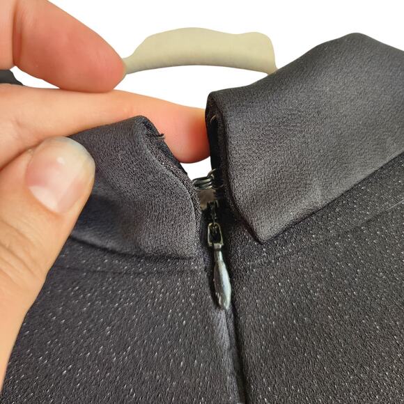 Trina Turk Womens Sleeveless Glitter Jumpsuit Size 4 Black Metallic Straight Leg - Picture 6 of 13